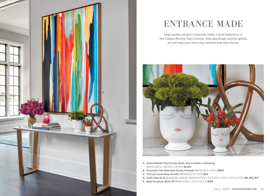 High Fashion Home Catalog Fall 2016 Page 87 Entr Ance Made High Quality Modern Materials Make A Bold Statement In The Catana Marble